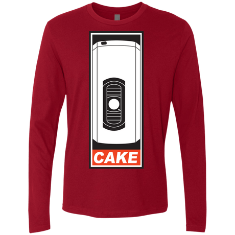 T-Shirts Cardinal / Small Cake is a Lie Men's Premium Long Sleeve