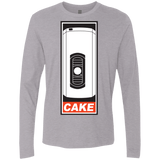 T-Shirts Heather Grey / Small Cake is a Lie Men's Premium Long Sleeve