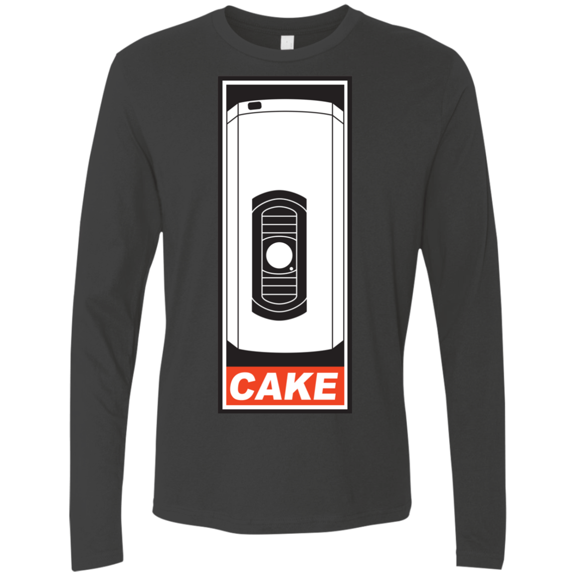T-Shirts Heavy Metal / Small Cake is a Lie Men's Premium Long Sleeve