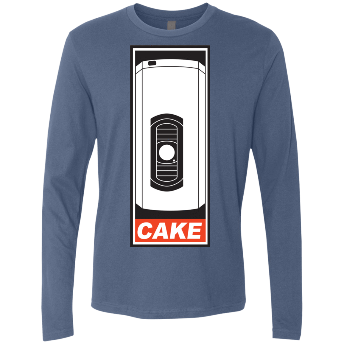 T-Shirts Indigo / Small Cake is a Lie Men's Premium Long Sleeve