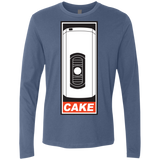 T-Shirts Indigo / Small Cake is a Lie Men's Premium Long Sleeve