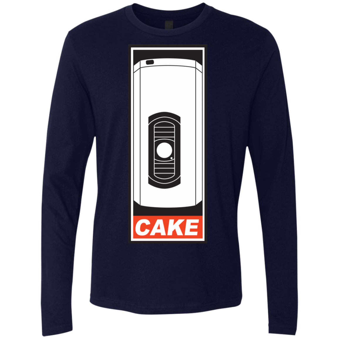 T-Shirts Midnight Navy / Small Cake is a Lie Men's Premium Long Sleeve