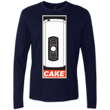 T-Shirts Midnight Navy / Small Cake is a Lie Men's Premium Long Sleeve