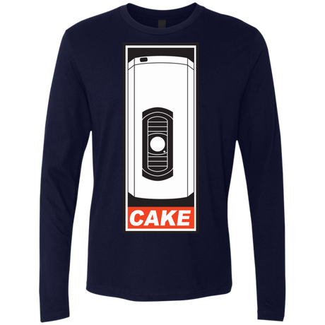 T-Shirts Midnight Navy / Small Cake is a Lie Men's Premium Long Sleeve