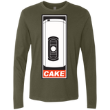 T-Shirts Military Green / Small Cake is a Lie Men's Premium Long Sleeve