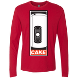 T-Shirts Red / Small Cake is a Lie Men's Premium Long Sleeve
