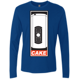 T-Shirts Royal / Small Cake is a Lie Men's Premium Long Sleeve