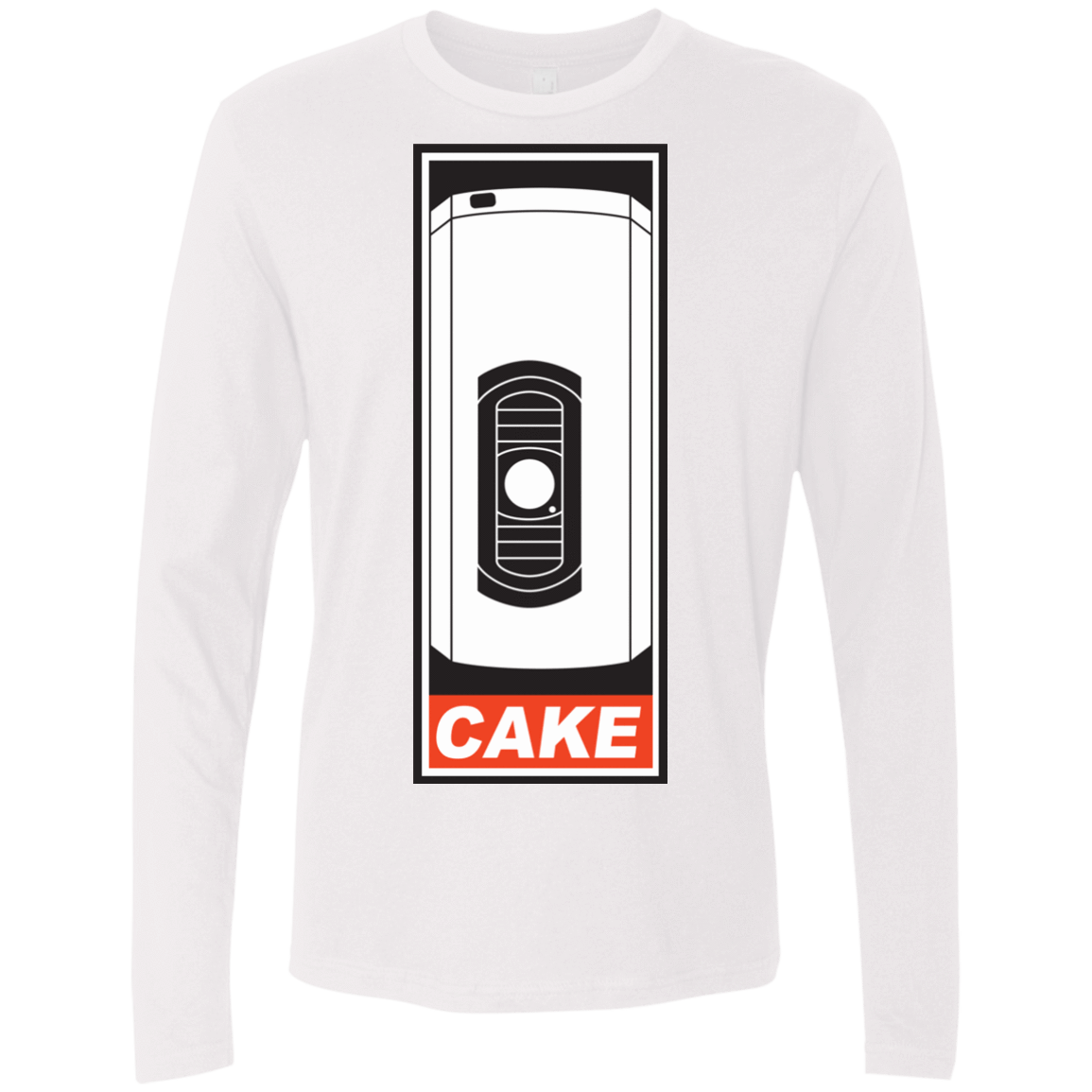 T-Shirts White / Small Cake is a Lie Men's Premium Long Sleeve