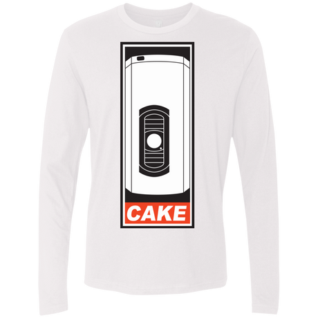 T-Shirts White / Small Cake is a Lie Men's Premium Long Sleeve