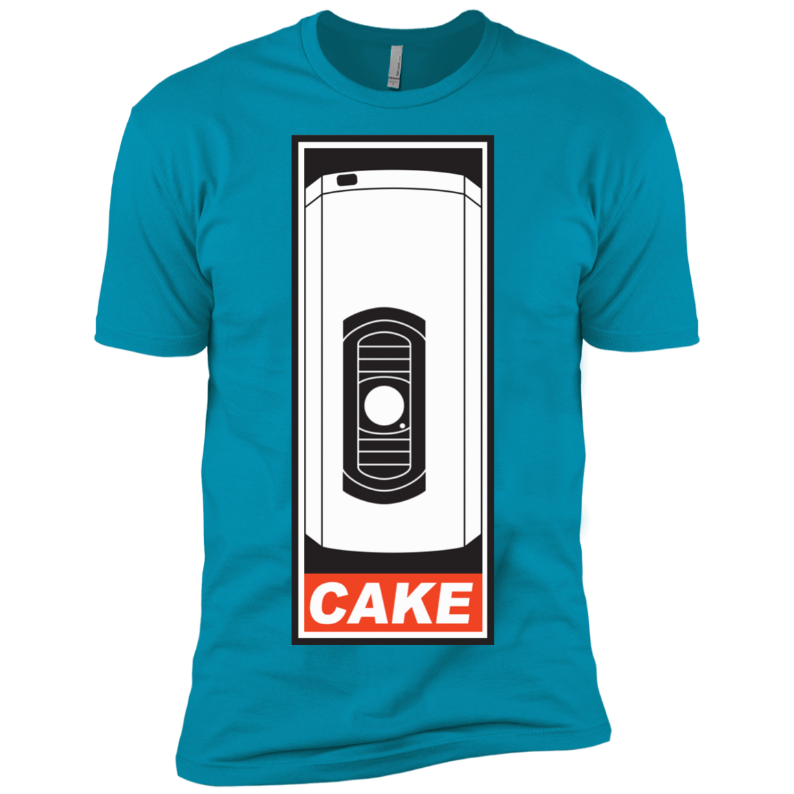 T-Shirts Turquoise / X-Small Cake is a Lie Men's Premium T-Shirt