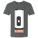 T-Shirts Heavy Metal / X-Small Cake is a Lie Men's Premium V-Neck