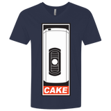 T-Shirts Midnight Navy / X-Small Cake is a Lie Men's Premium V-Neck