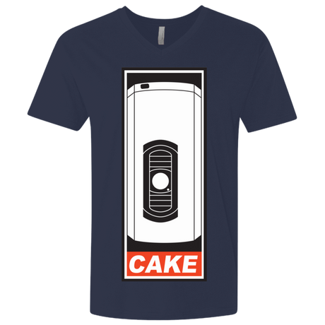 T-Shirts Midnight Navy / X-Small Cake is a Lie Men's Premium V-Neck
