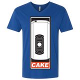 T-Shirts Royal / X-Small Cake is a Lie Men's Premium V-Neck