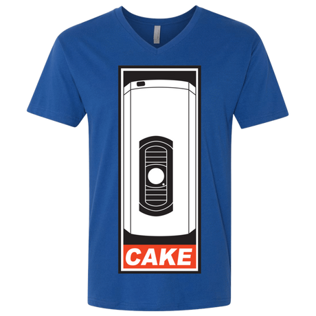 T-Shirts Royal / X-Small Cake is a Lie Men's Premium V-Neck
