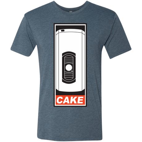 T-Shirts Indigo / Small Cake is a Lie Men's Triblend T-Shirt