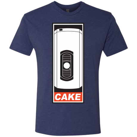 T-Shirts Vintage Navy / Small Cake is a Lie Men's Triblend T-Shirt