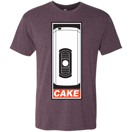 T-Shirts Vintage Purple / Small Cake is a Lie Men's Triblend T-Shirt