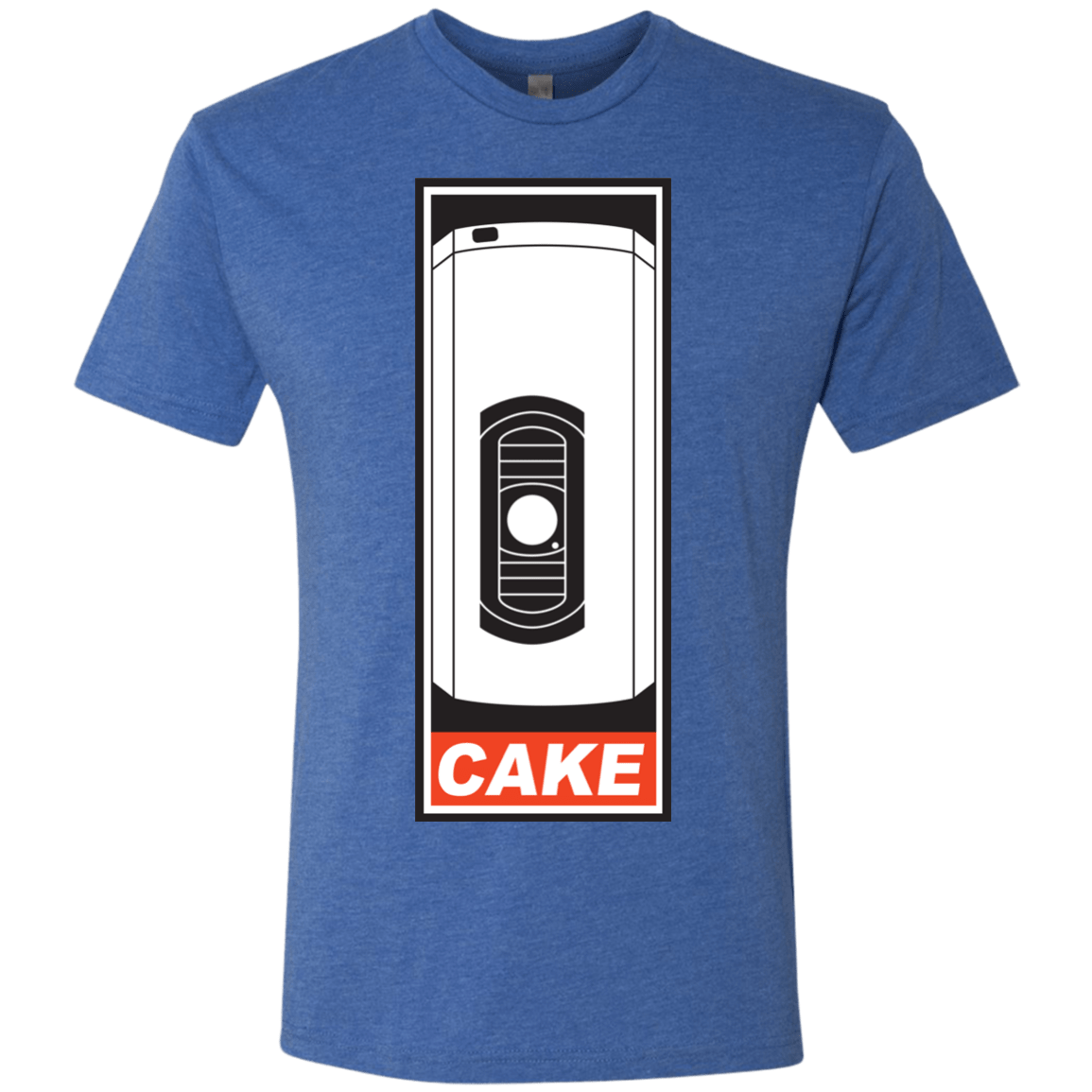T-Shirts Vintage Royal / Small Cake is a Lie Men's Triblend T-Shirt