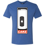 T-Shirts Vintage Royal / Small Cake is a Lie Men's Triblend T-Shirt