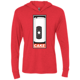 T-Shirts Vintage Red / X-Small Cake is a Lie Triblend Long Sleeve Hoodie Tee