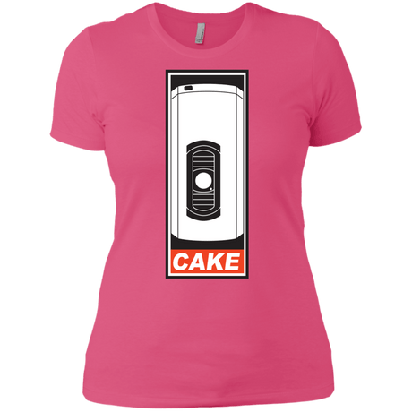 T-Shirts Hot Pink / X-Small Cake is a Lie Women's Premium T-Shirt