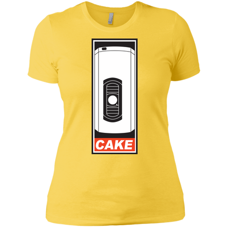 T-Shirts Vibrant Yellow / X-Small Cake is a Lie Women's Premium T-Shirt