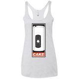 T-Shirts Heather White / X-Small Cake is a Lie Women's Triblend Racerback Tank