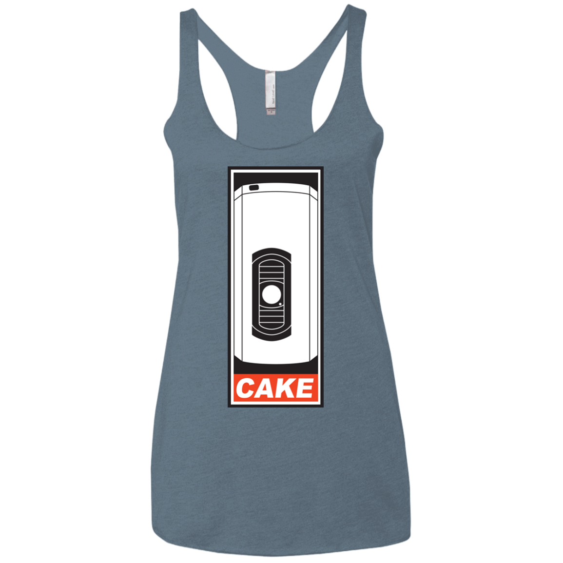 T-Shirts Indigo / X-Small Cake is a Lie Women's Triblend Racerback Tank