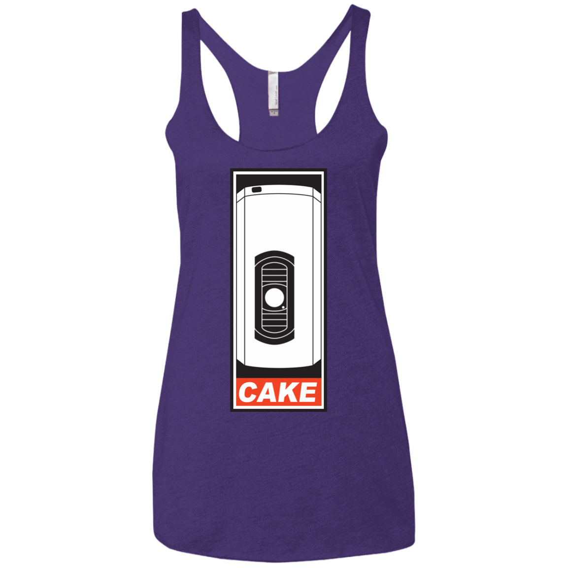 T-Shirts Purple / X-Small Cake is a Lie Women's Triblend Racerback Tank
