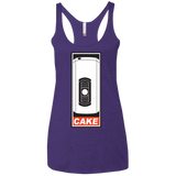 T-Shirts Purple / X-Small Cake is a Lie Women's Triblend Racerback Tank