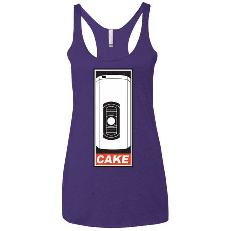 T-Shirts Purple / X-Small Cake is a Lie Women's Triblend Racerback Tank