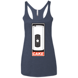 T-Shirts Vintage Navy / X-Small Cake is a Lie Women's Triblend Racerback Tank
