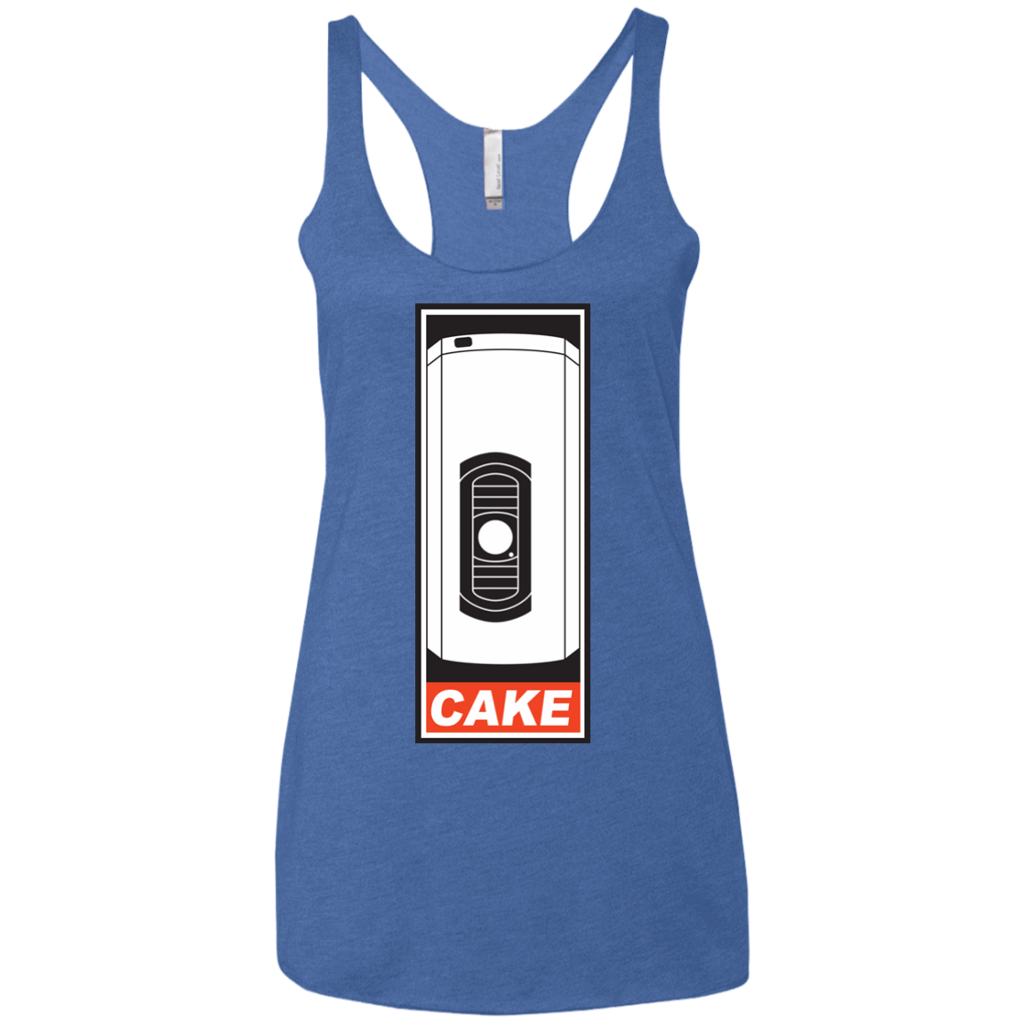 T-Shirts Vintage Royal / X-Small Cake is a Lie Women's Triblend Racerback Tank