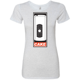 T-Shirts Heather White / Small Cake is a Lie Women's Triblend T-Shirt