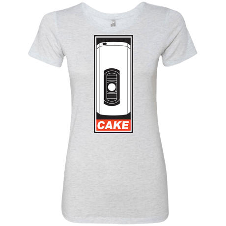 T-Shirts Heather White / Small Cake is a Lie Women's Triblend T-Shirt