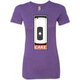 T-Shirts Purple Rush / Small Cake is a Lie Women's Triblend T-Shirt