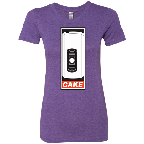 T-Shirts Purple Rush / Small Cake is a Lie Women's Triblend T-Shirt