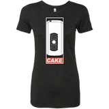 T-Shirts Vintage Black / Small Cake is a Lie Women's Triblend T-Shirt