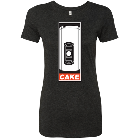 T-Shirts Vintage Black / Small Cake is a Lie Women's Triblend T-Shirt