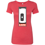 T-Shirts Vintage Red / Small Cake is a Lie Women's Triblend T-Shirt