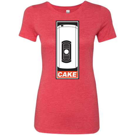 T-Shirts Vintage Red / Small Cake is a Lie Women's Triblend T-Shirt