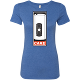 T-Shirts Vintage Royal / Small Cake is a Lie Women's Triblend T-Shirt