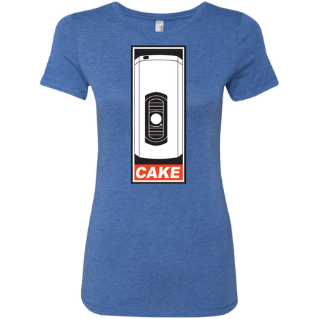 T-Shirts Vintage Royal / Small Cake is a Lie Women's Triblend T-Shirt