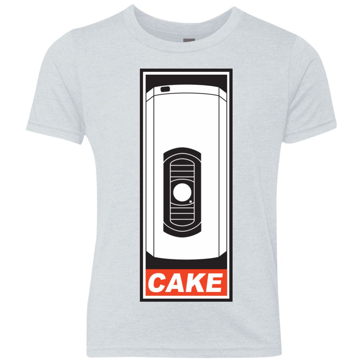 T-Shirts Heather White / YXS Cake is a Lie Youth Triblend T-Shirt
