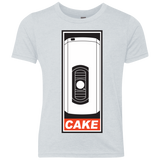 T-Shirts Heather White / YXS Cake is a Lie Youth Triblend T-Shirt