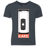 T-Shirts Vintage Navy / YXS Cake is a Lie Youth Triblend T-Shirt