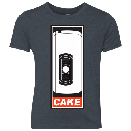 T-Shirts Vintage Navy / YXS Cake is a Lie Youth Triblend T-Shirt