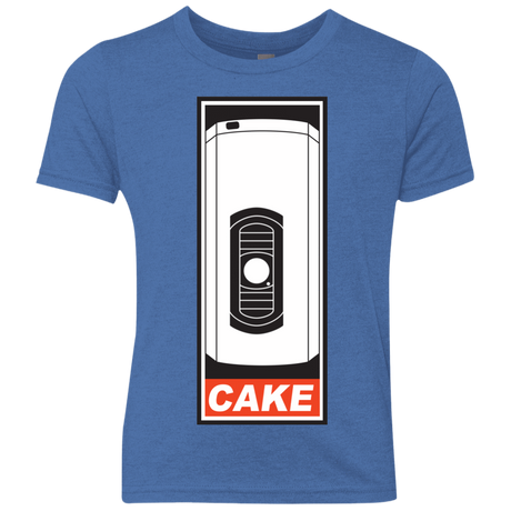 T-Shirts Vintage Royal / YXS Cake is a Lie Youth Triblend T-Shirt