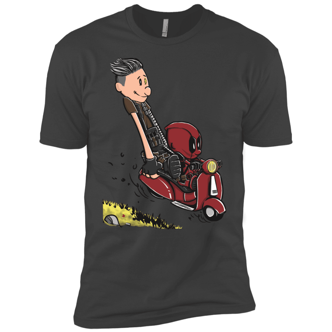 T-Shirts Heavy Metal / YXS Calvin & Deadpool Boys Premium T-Shirt